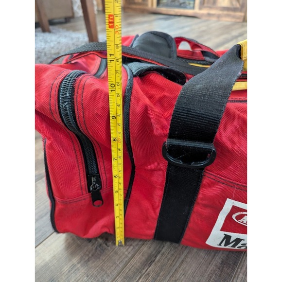 Vintage 90s Marlboro Adventure Team Duffle Bag Red Black Travel Gym Gear Large - Picture 15 of 16